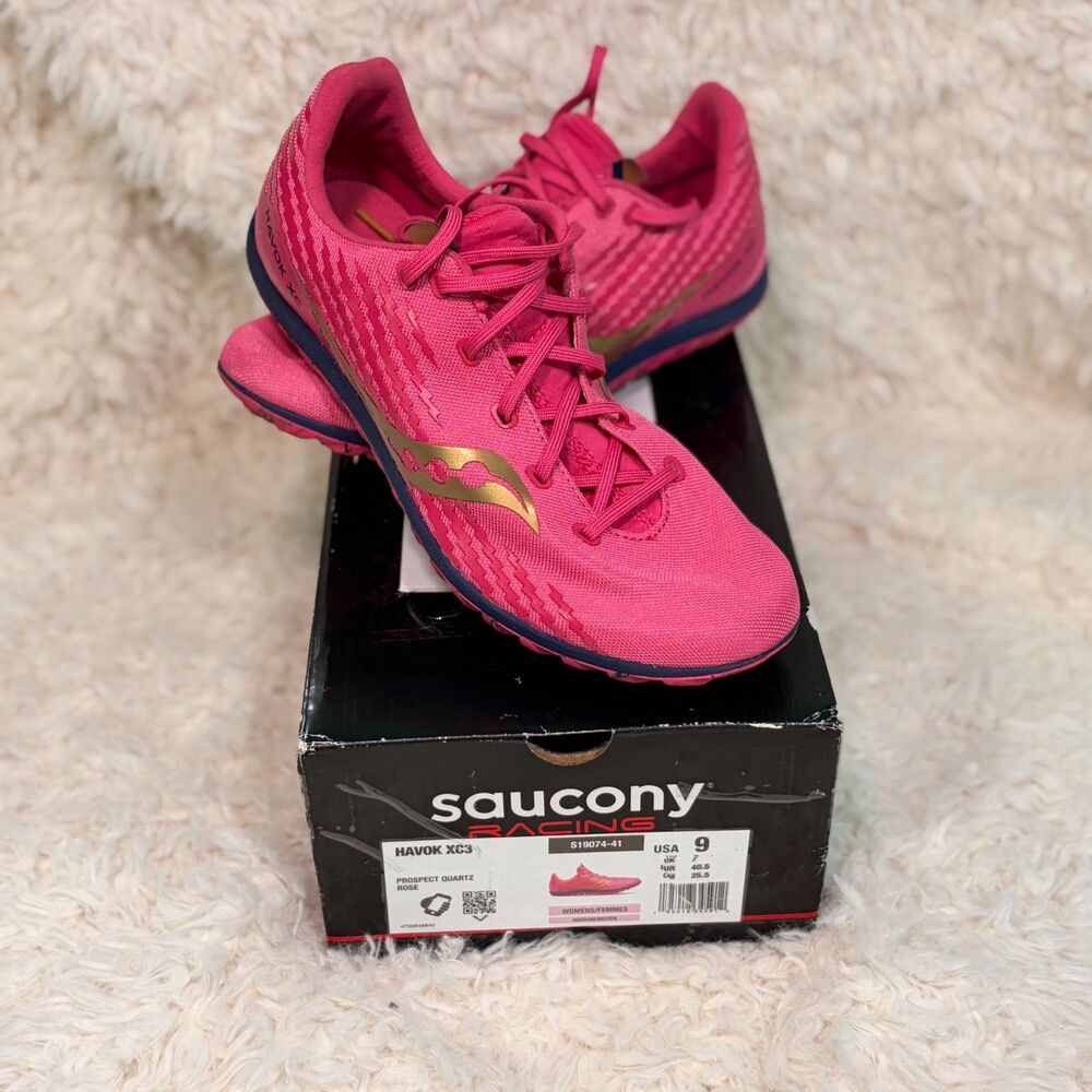 Saucony Havok XC 3 Women's 9 Cross Country Spikes Prospect Quartz Rose S19074-41